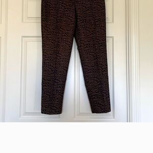 Ann Taylor Animal Print Pants Women’s 10 Brown and Black